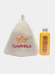 Оранжевый подарочный набор : шапка  и шампунь