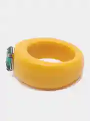 Оранжевый кольцо со стразой