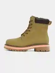 Оливковый ботинки женские, зимние, с мехом