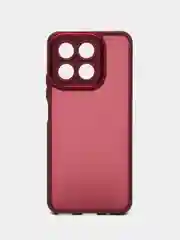Пурпурный чехол матовый для Honor X8a / Хонор Х8а, пластиковый, полупрозрачный, с глянцевой рамкой