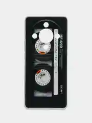 Хром силиконовый чехол на Honor X9B (Хонор X9B), прозрачный, с рисунком, защита камеры