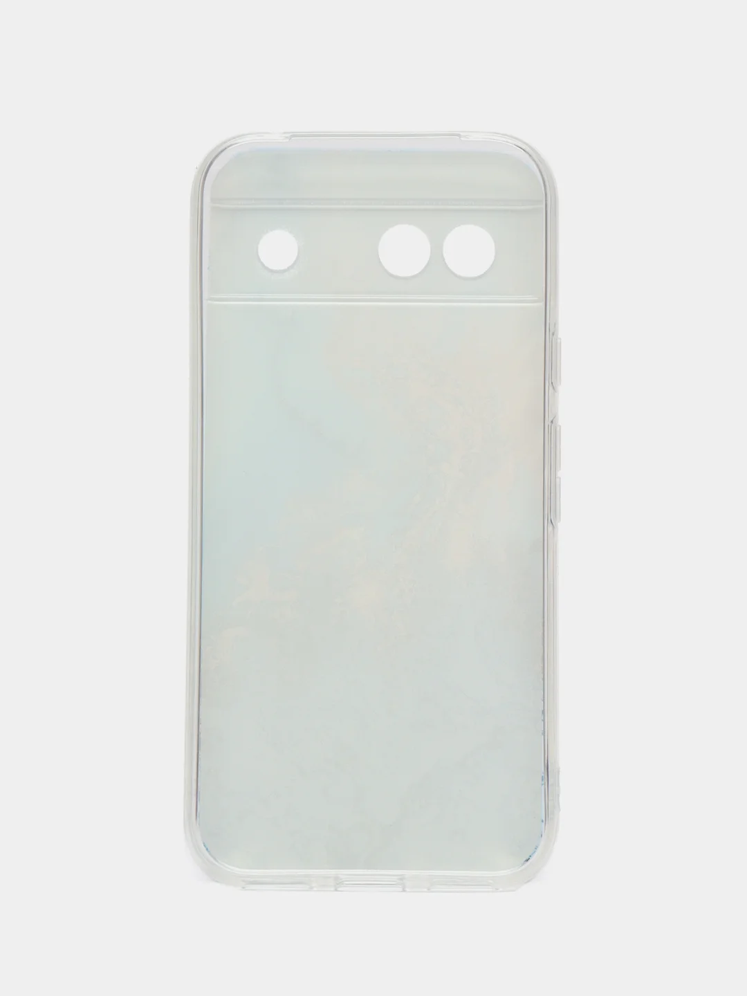Голубой силиконовый чехол на Google Pixel 8A (Гугл Пиксель 8А), с рисунком, защита камеры