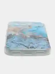 Голубой силиконовый чехол на Google Pixel 8A (Гугл Пиксель 8А), с рисунком, защита камеры