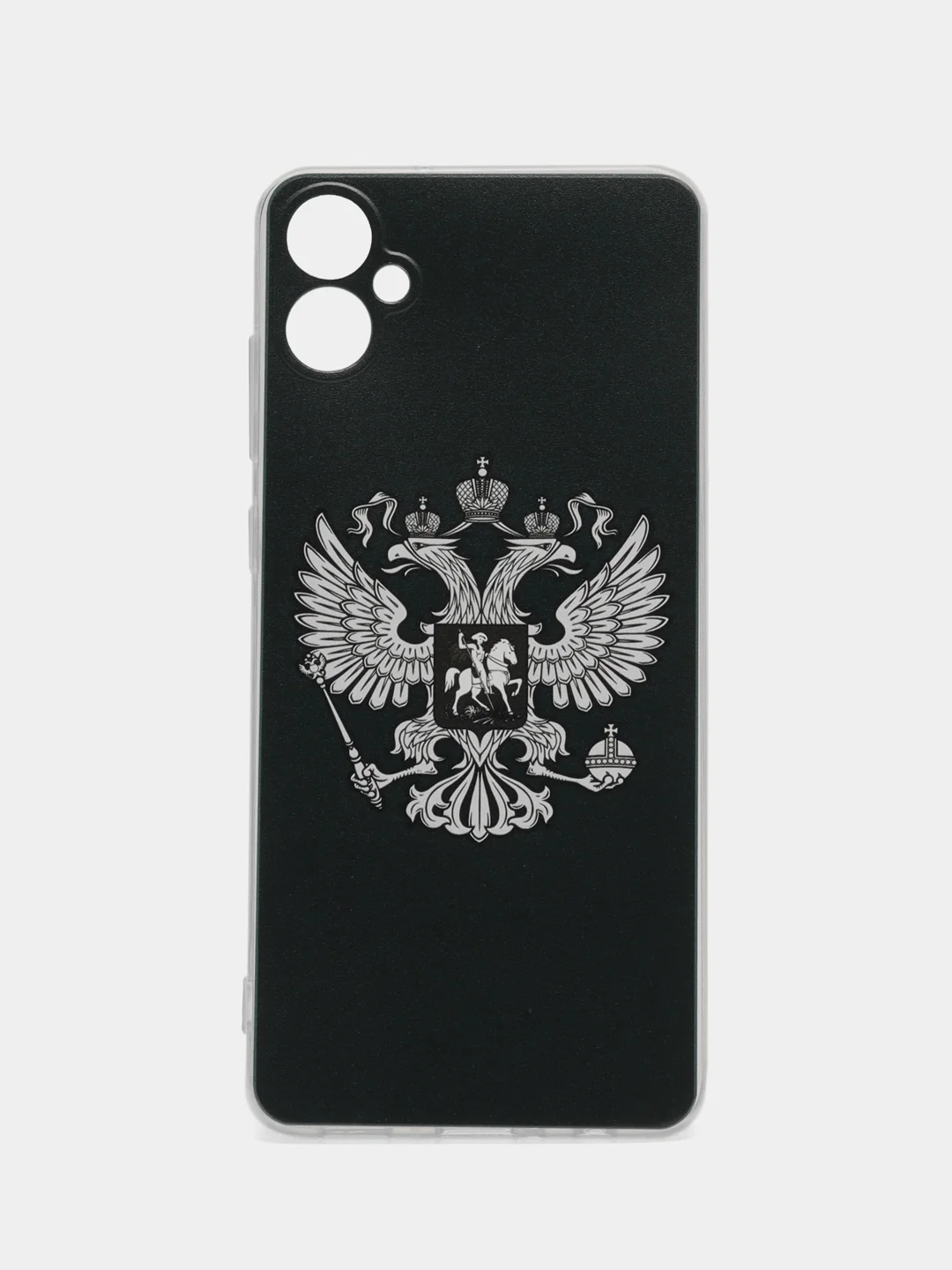 Приглушённый хаки силиконовый чехол Samsung Galaxy A05 (Самсунг А05), прозрачный с рисунком, защита камеры