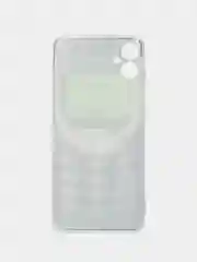 Угольный силиконовый чехол Samsung Galaxy A05 (Самсунг А05), прозрачный с рисунком, защита камеры