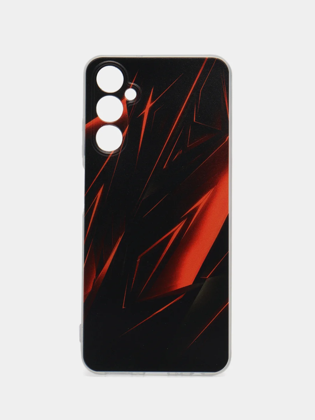 Красный силиконовый чехол на Samsung Galaxy A05s (Самсунг А05s), с рисунком, защита камеры