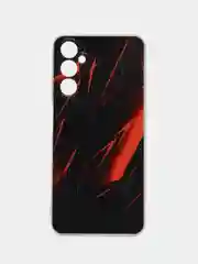 Красный силиконовый чехол на Samsung Galaxy A05s (Самсунг А05s), с рисунком, защита камеры