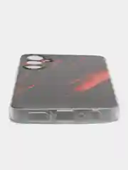 Красный силиконовый чехол на Samsung Galaxy A05s (Самсунг А05s), с рисунком, защита камеры