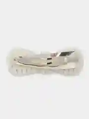 Белый заколка с жемчугом клик-клак/заколка зажим/ заколка праздничная