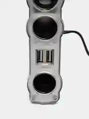 Разветвитель прикуривателя, 4 гнезда, 2 USB, со шнуром