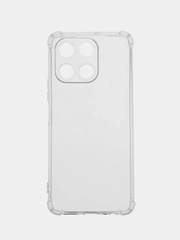 Чехол Honor X6a (Хонор Х6а), прозрачный, силиконовый, противоударный
