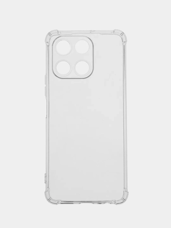 Чехол Honor X6a (Хонор Х6а), прозрачный, силиконовый, противоударный