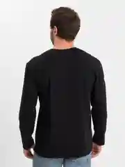 Черный лонгслив мужской