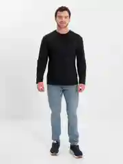 Черный лонгслив мужской