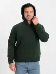 Тёмно-зелёный худи на флисе, мужская толстовка, свитшот, свитер, маломерка