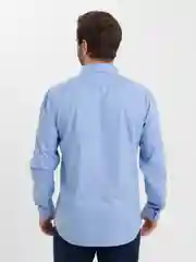 Небесно-голубой рубашка мужская с длинным рукавом, приталенная Slim Fit