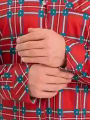 Красный мужская пижама в клетку