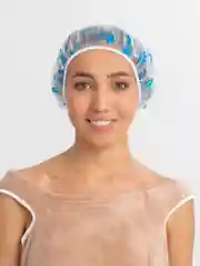 Голубой шапочка для душа, многоразовая