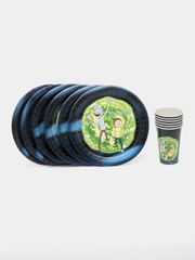 Набор одноразовой посуды ND Play Rick and Morty (стаканы 330мл. 6шт., тарелки 23см 6шт.)