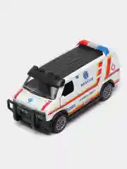 Белый металлическая коллекционная машинка GMC Chevy Van фургон