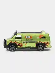 Зеленый металлическая коллекционная машинка GMC Chevy Van фургон