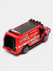 Красный металлическая коллекционная машинка GMC Chevy Van фургон
