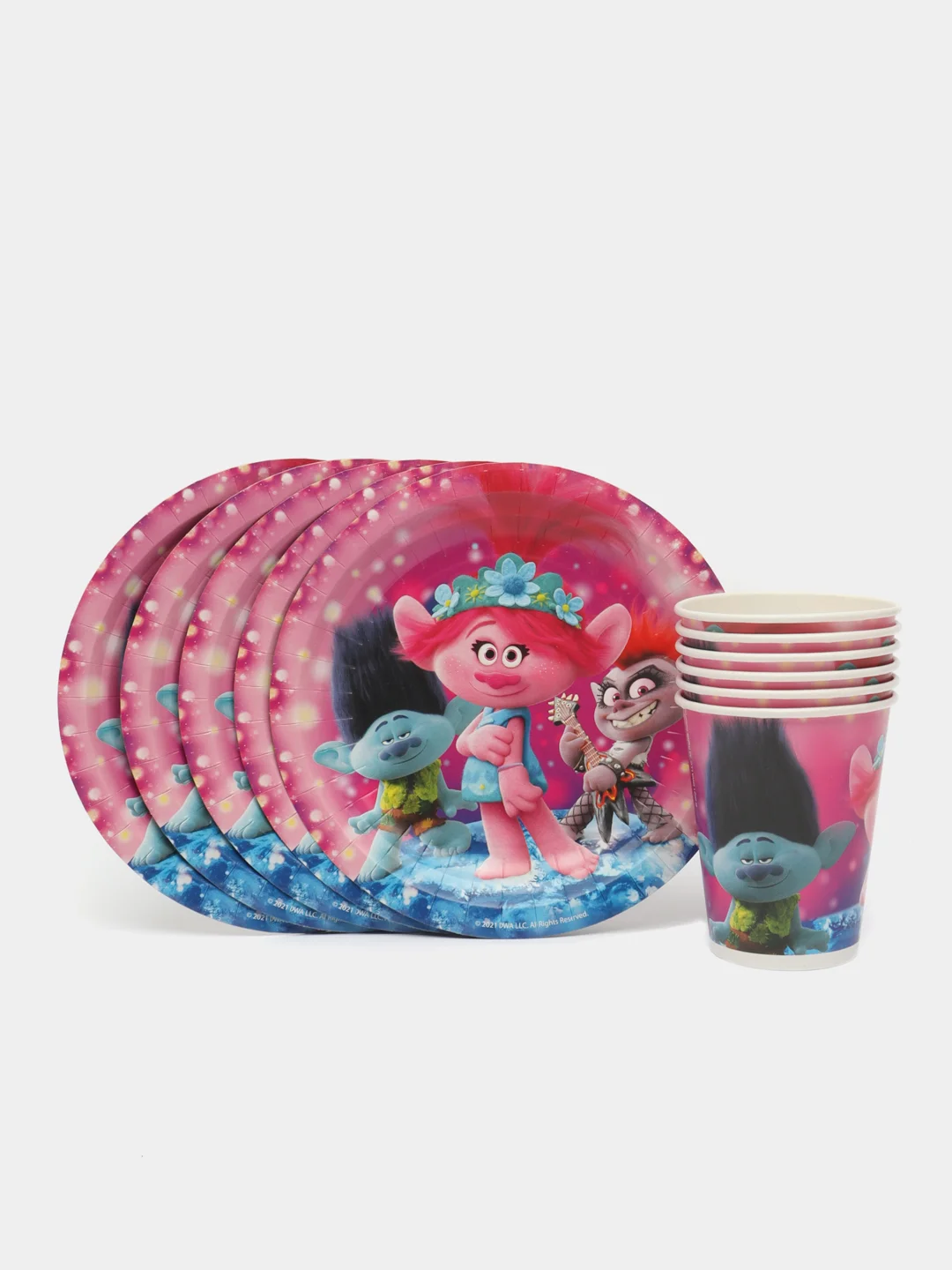 Набор одноразовой посуды ND Play Trolls (стаканы 250мл. 6шт., тарелки 18см 6шт.)