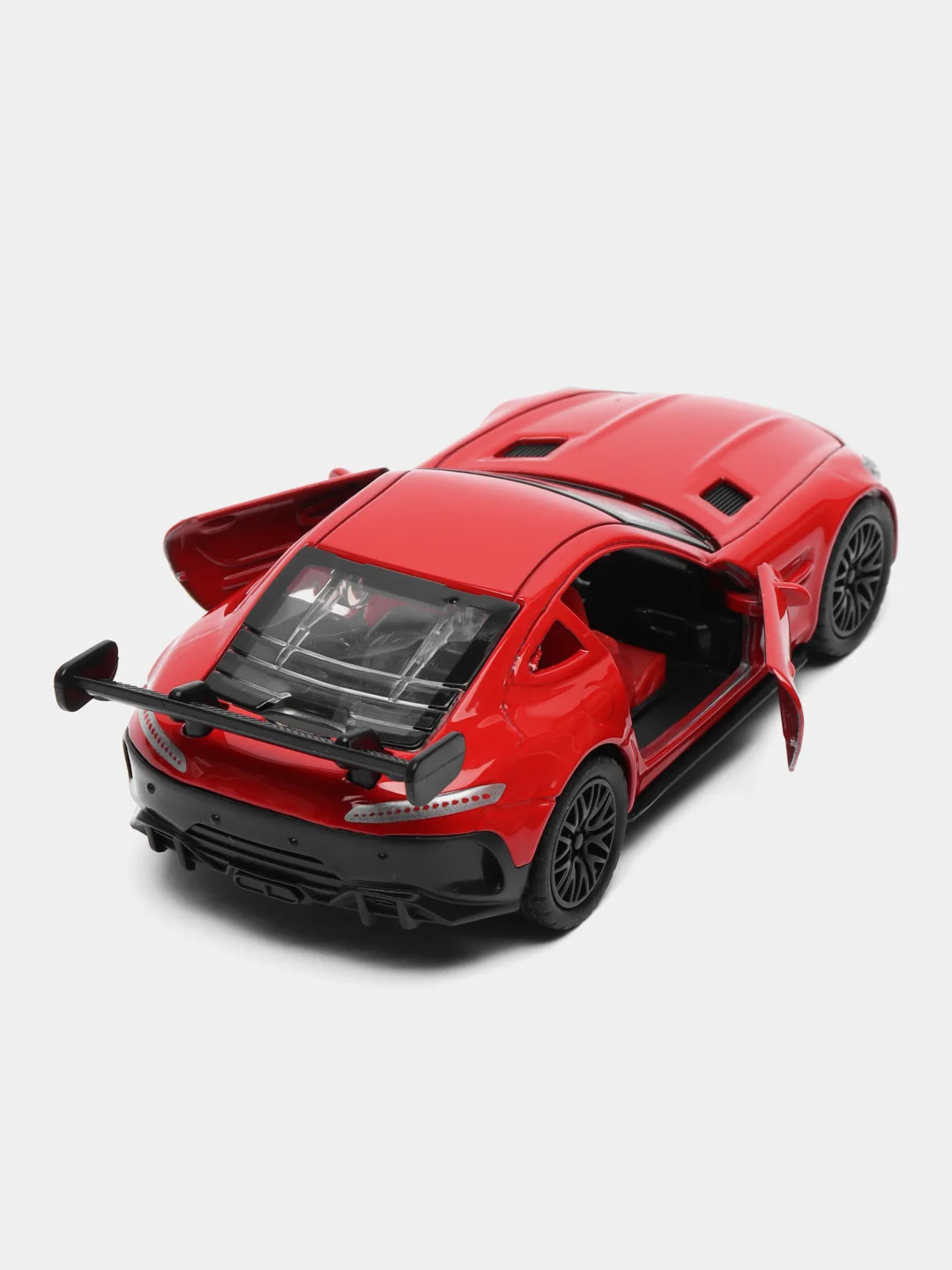 Красный металлическая коллекционная машинка Mercedes AMG GTR