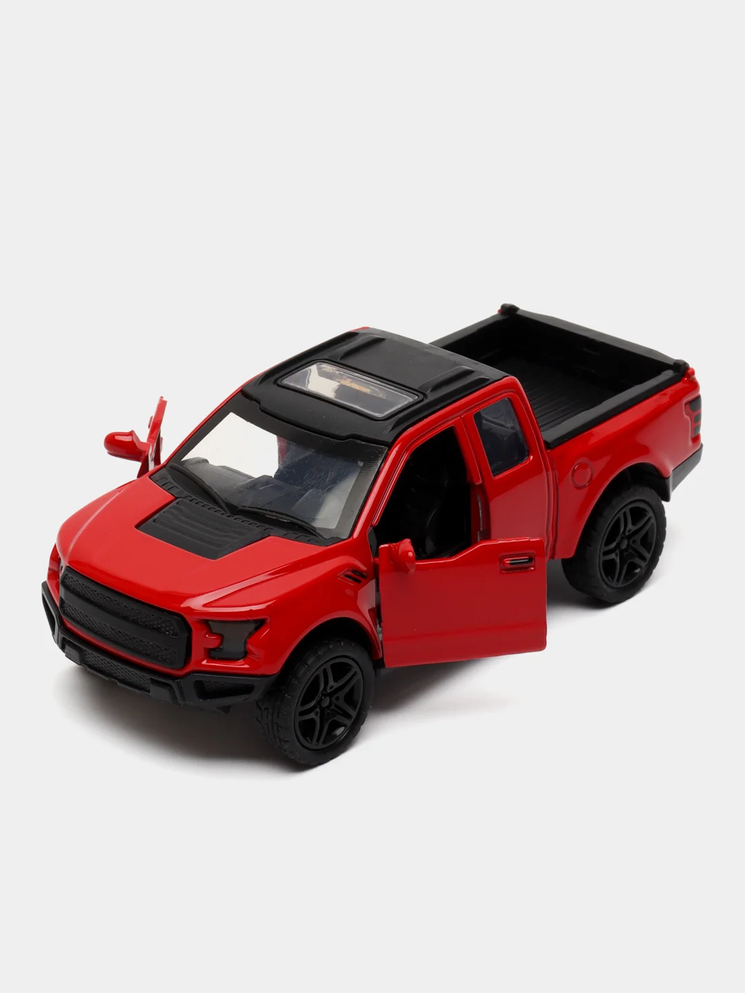 Красный металлическая коллекционная машинка Ford Raptor Пикап