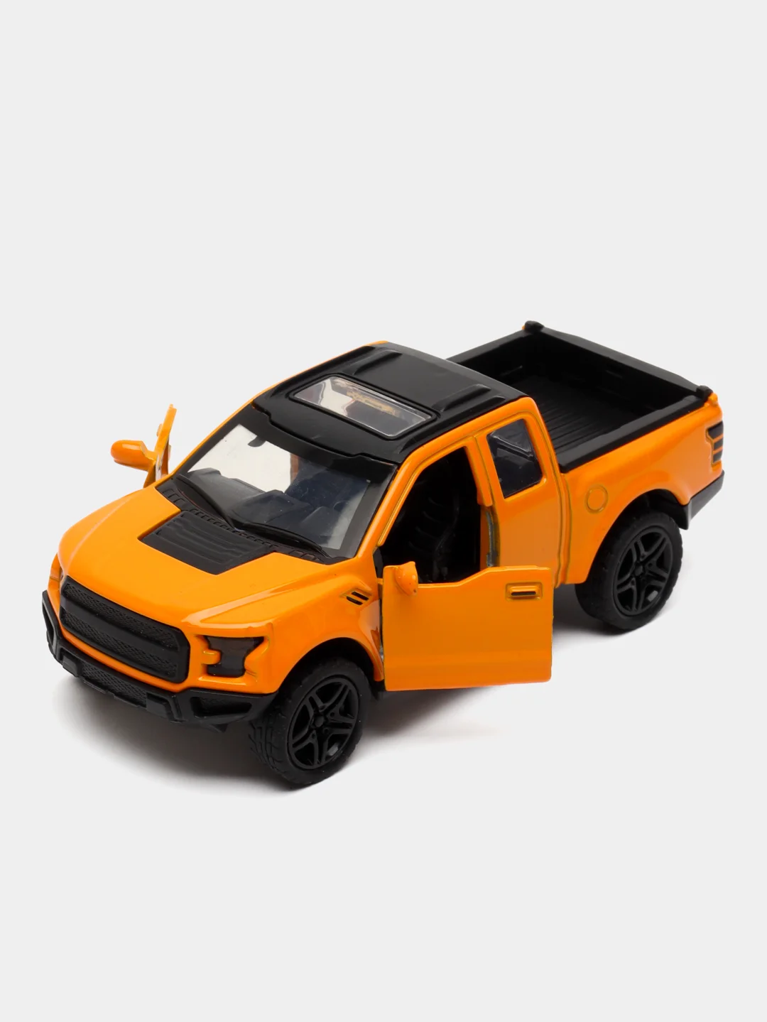 Оранжевый металлическая коллекционная машинка Ford Raptor Пикап