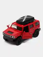 Красный металлическая коллекционная машинка Hummer