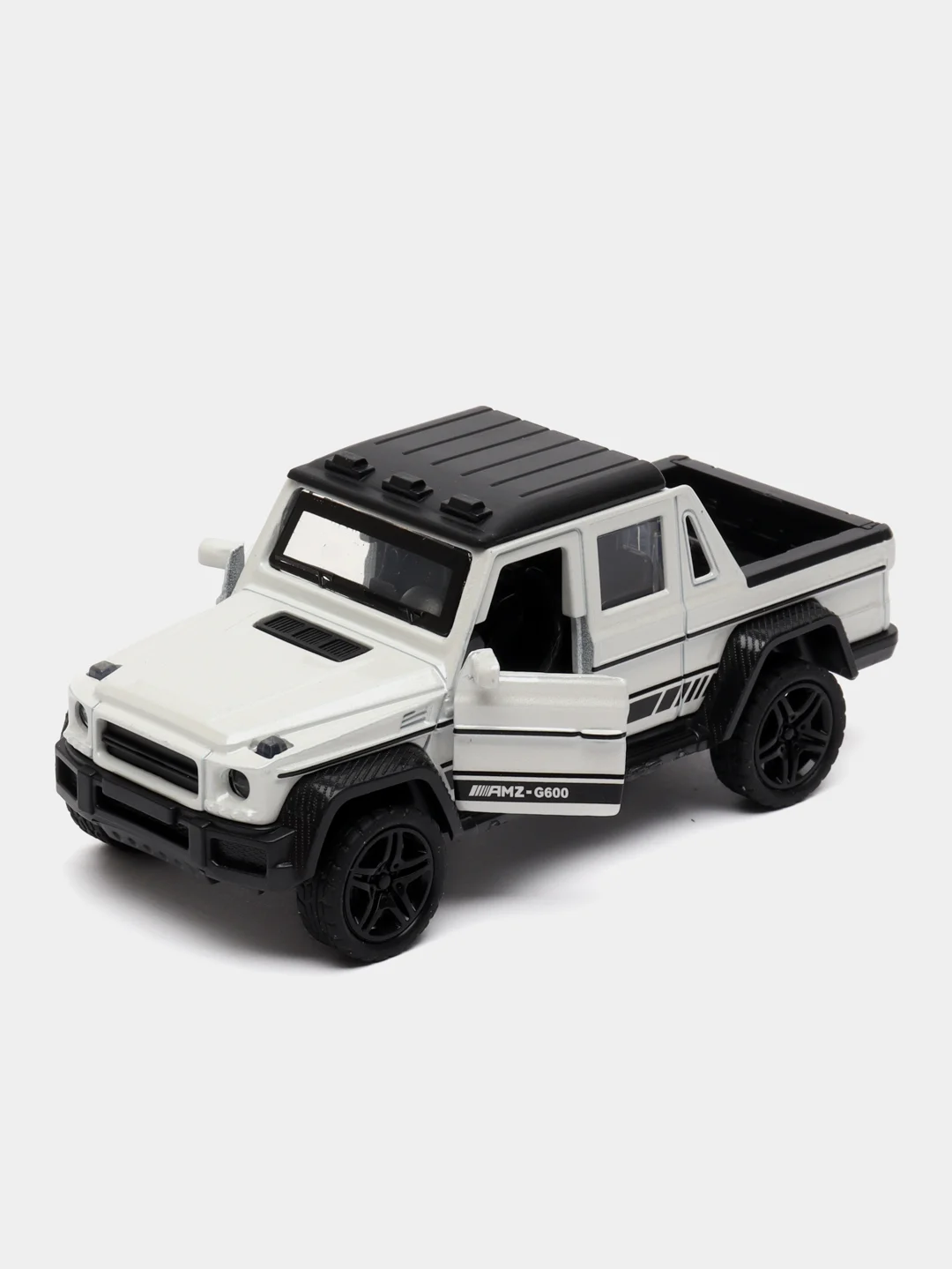 Белый металлическая коллекционная машинка Mercedes Benz Gкласс пикап