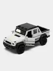 Белый металлическая коллекционная машинка Mercedes Benz Gкласс пикап