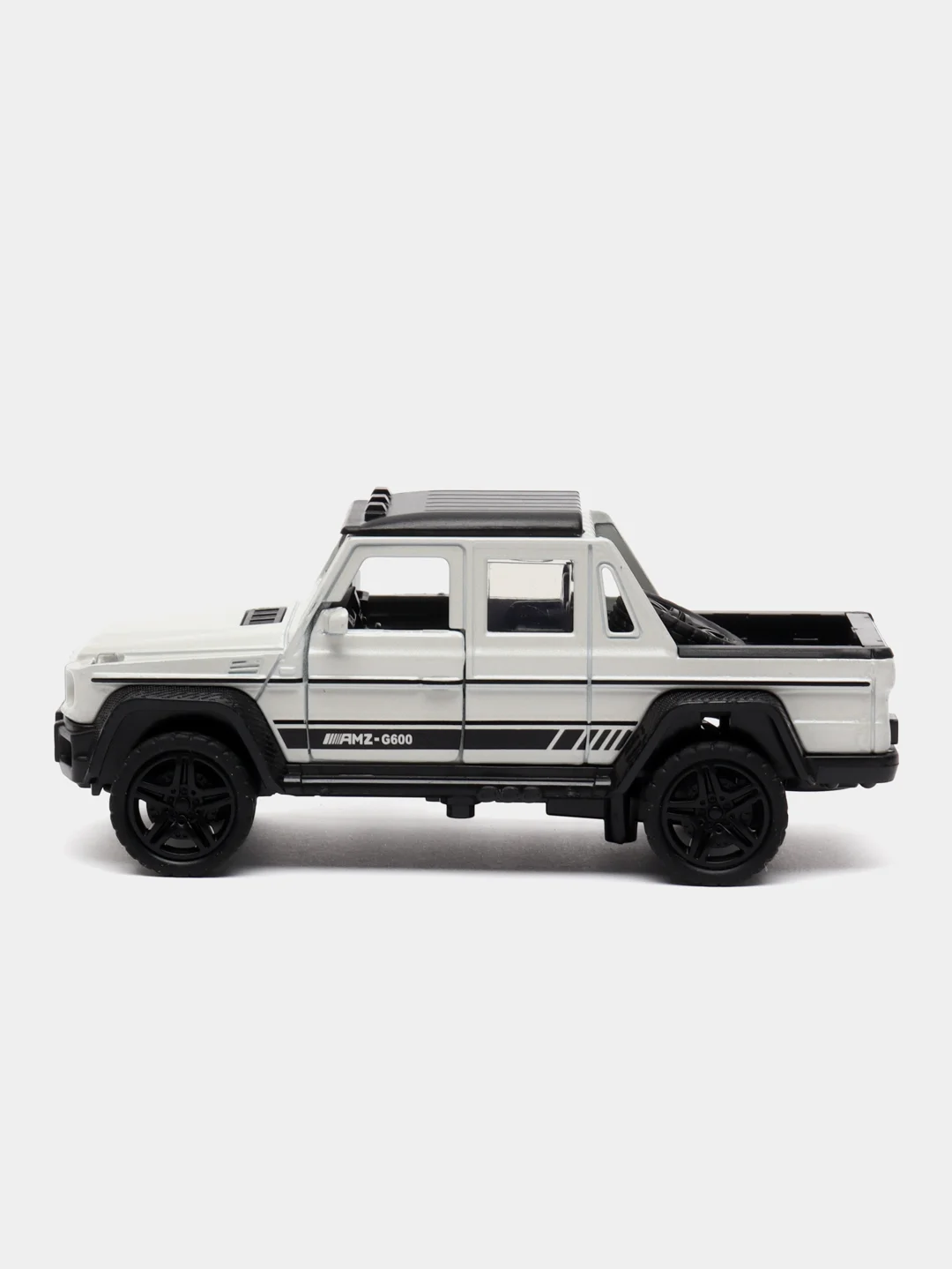 Белый металлическая коллекционная машинка Mercedes Benz Gкласс пикап
