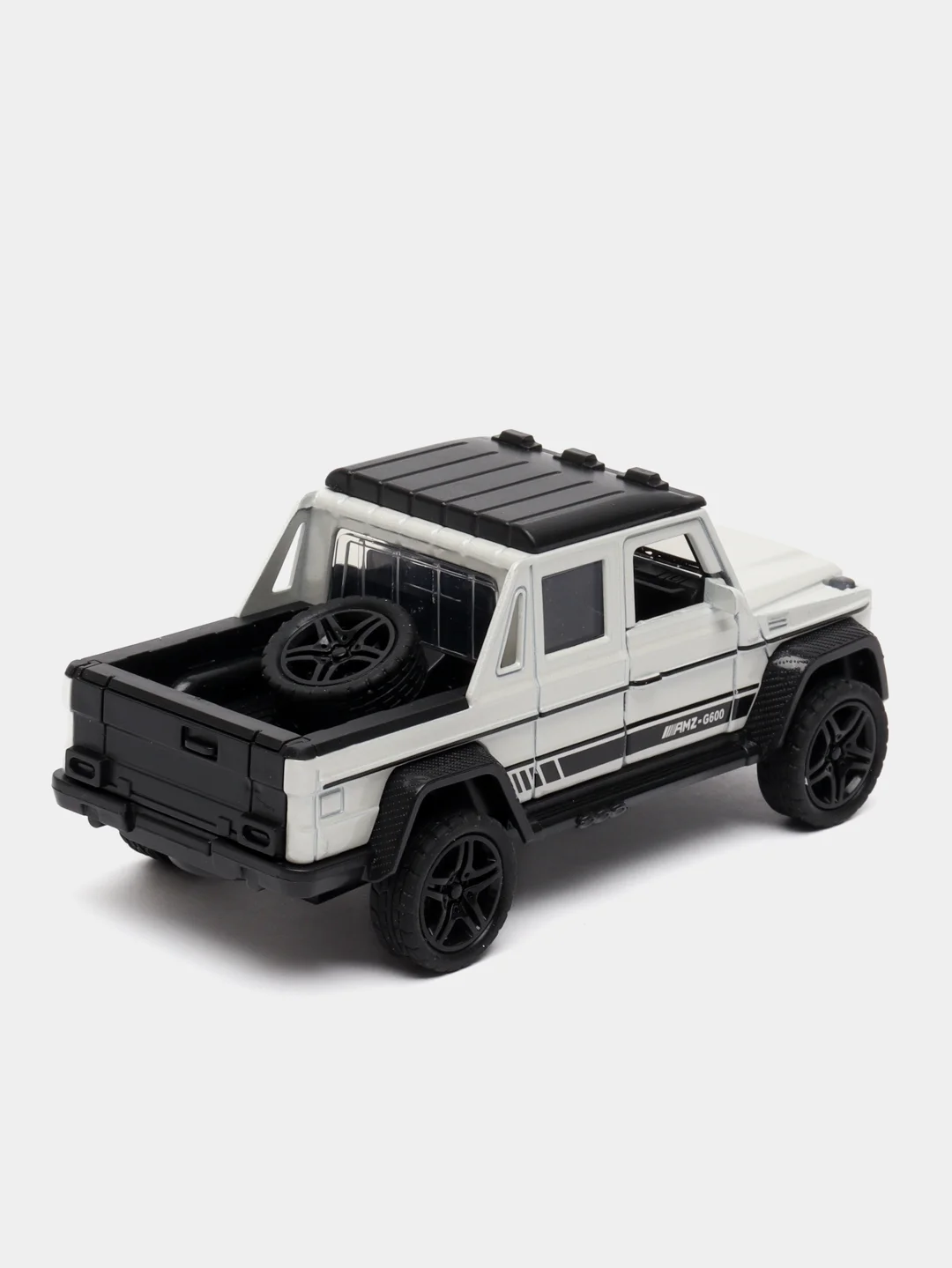 Белый металлическая коллекционная машинка Mercedes Benz Gкласс пикап