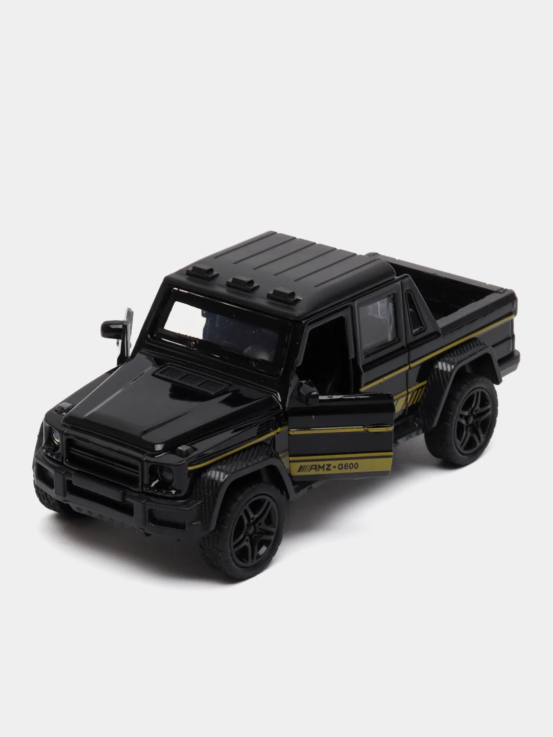 Черный металлическая коллекционная машинка Mercedes Benz Gкласс пикап