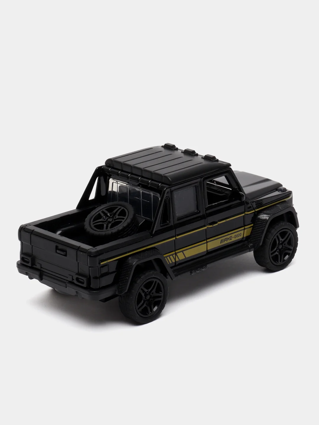 Черный металлическая коллекционная машинка Mercedes Benz Gкласс пикап