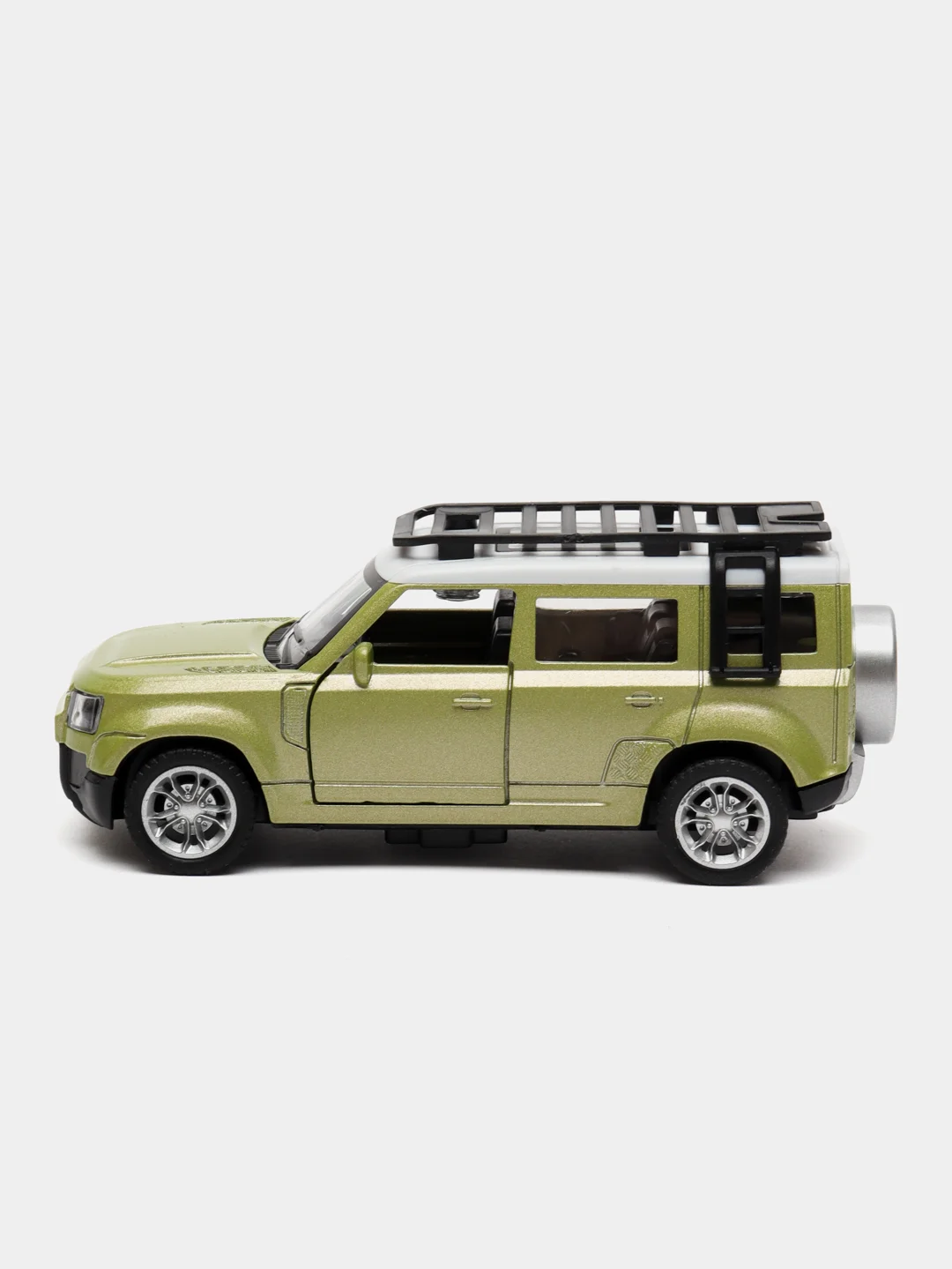 Зеленый металлическая коллекционная машинка Land Rover Defender