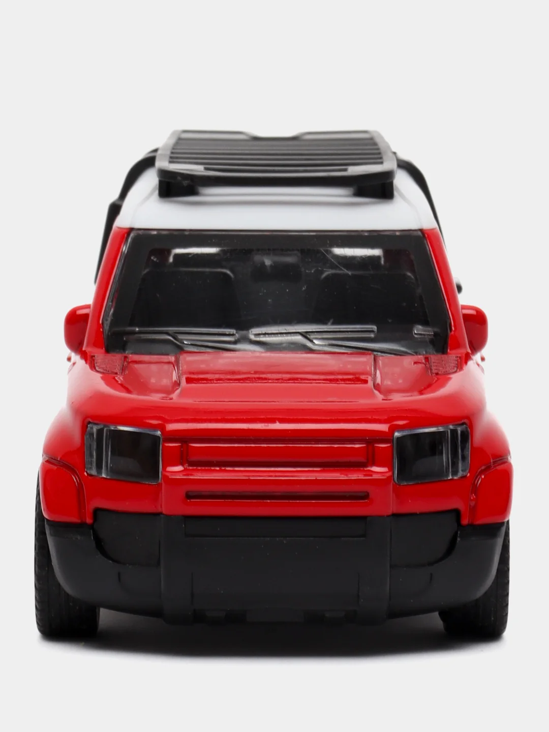 Красный металлическая коллекционная машинка Land Rover Defender