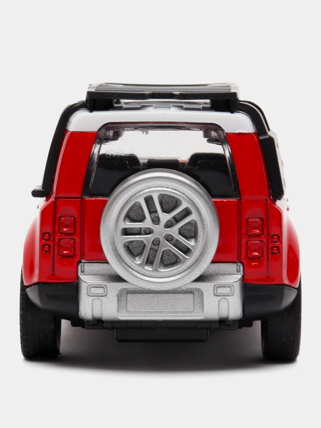 Красный металлическая коллекционная машинка Land Rover Defender