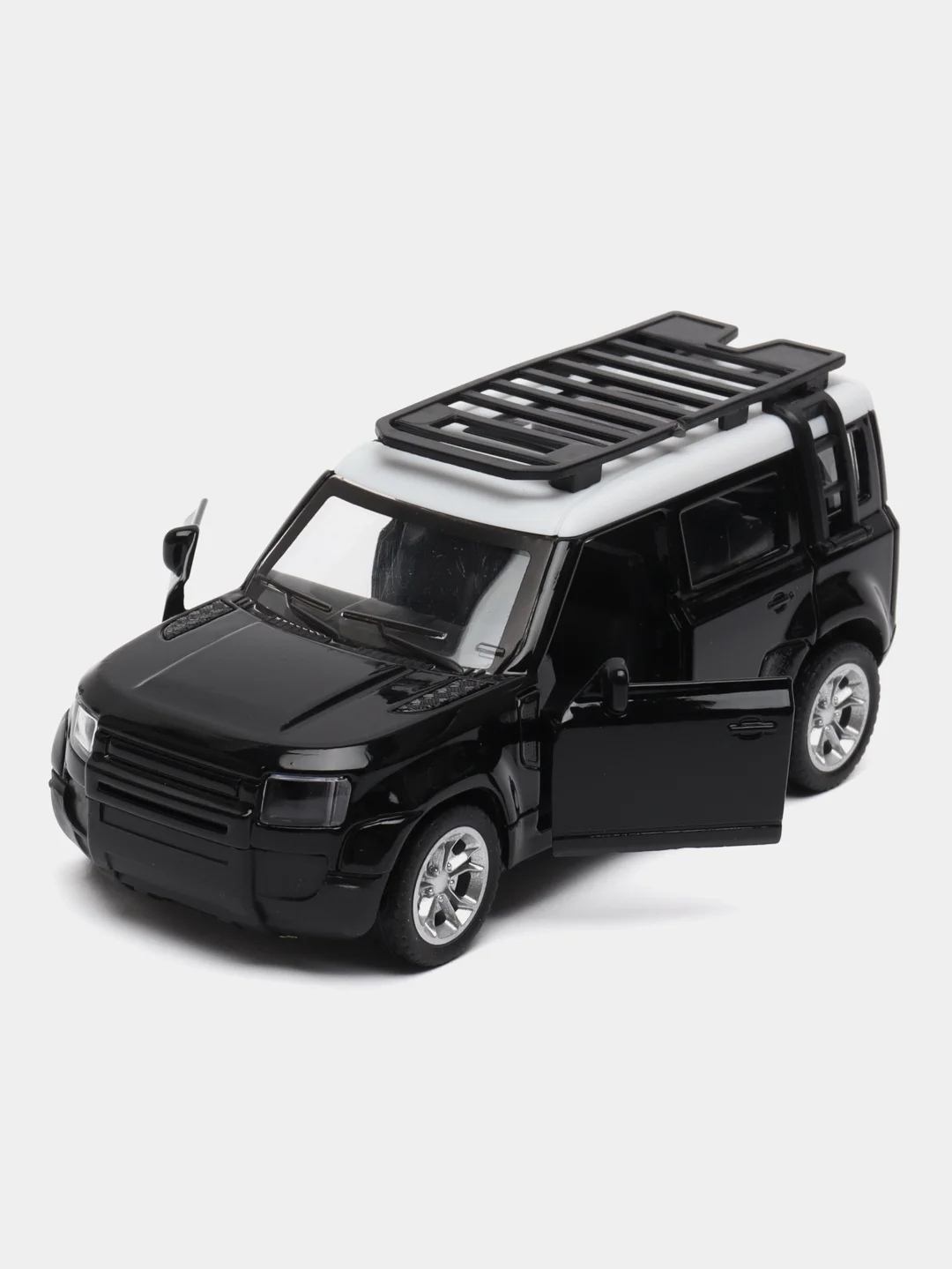 Черный металлическая коллекционная машинка Land Rover Defender