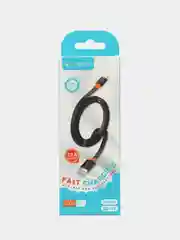 Черный зарядный кабель USB - Type-C Micro, Lightning, iPhone, провод, зарядник, шнур, зарядка