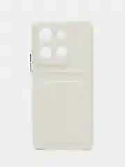 Белый чехол для Vivo Y36 / Y27S (Виво у36 / у27с) с карманом для карт
