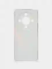 Красный силиконовый чехол на Honor X9B (Хонор X9B), прозрачный, с рисунком, защита камеры