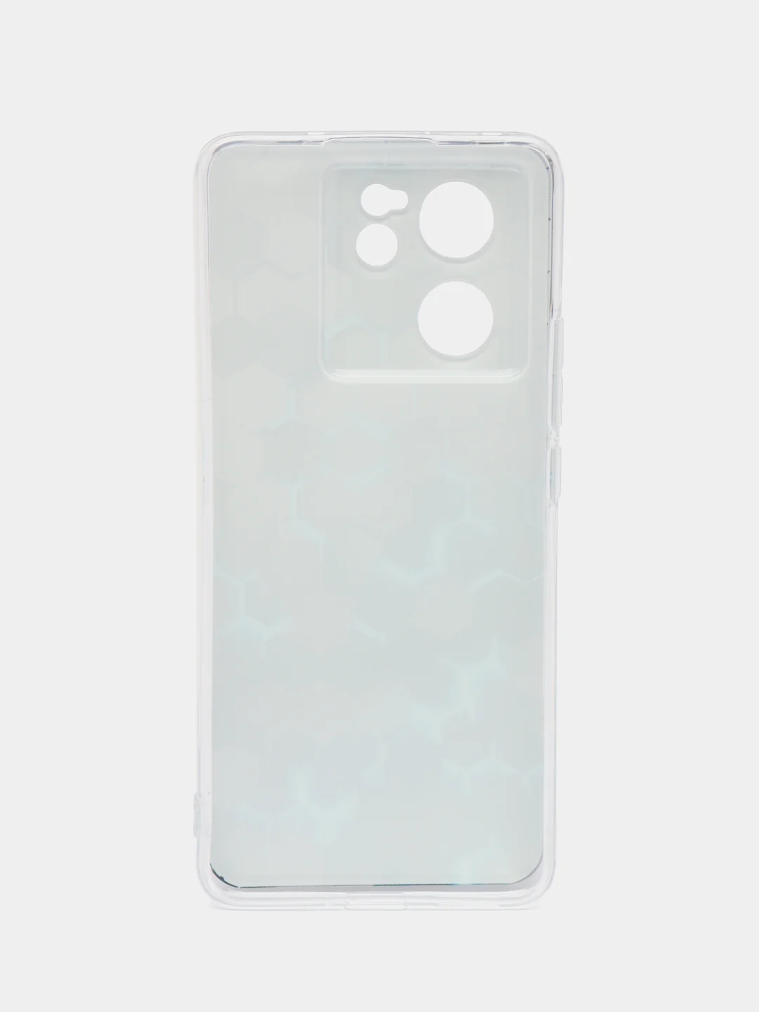 Бирюзовый силиконовый чехол на Xiaomi 13T (Сяоми 13Т), с рисунком, защита камеры