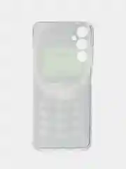 Угольный силиконовый чехол на Samsung Galaxy A05s (Самсунг А05s), с рисунком, защита камеры
