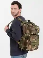 Зеленый туристический тактический мужской рюкзак