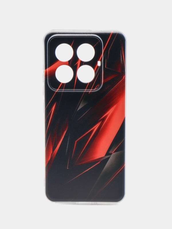 Силиконовый чехол на Xiaomi 14 Pro (Сяоми 14 Про), прозрачный, с рисунком, защита камеры