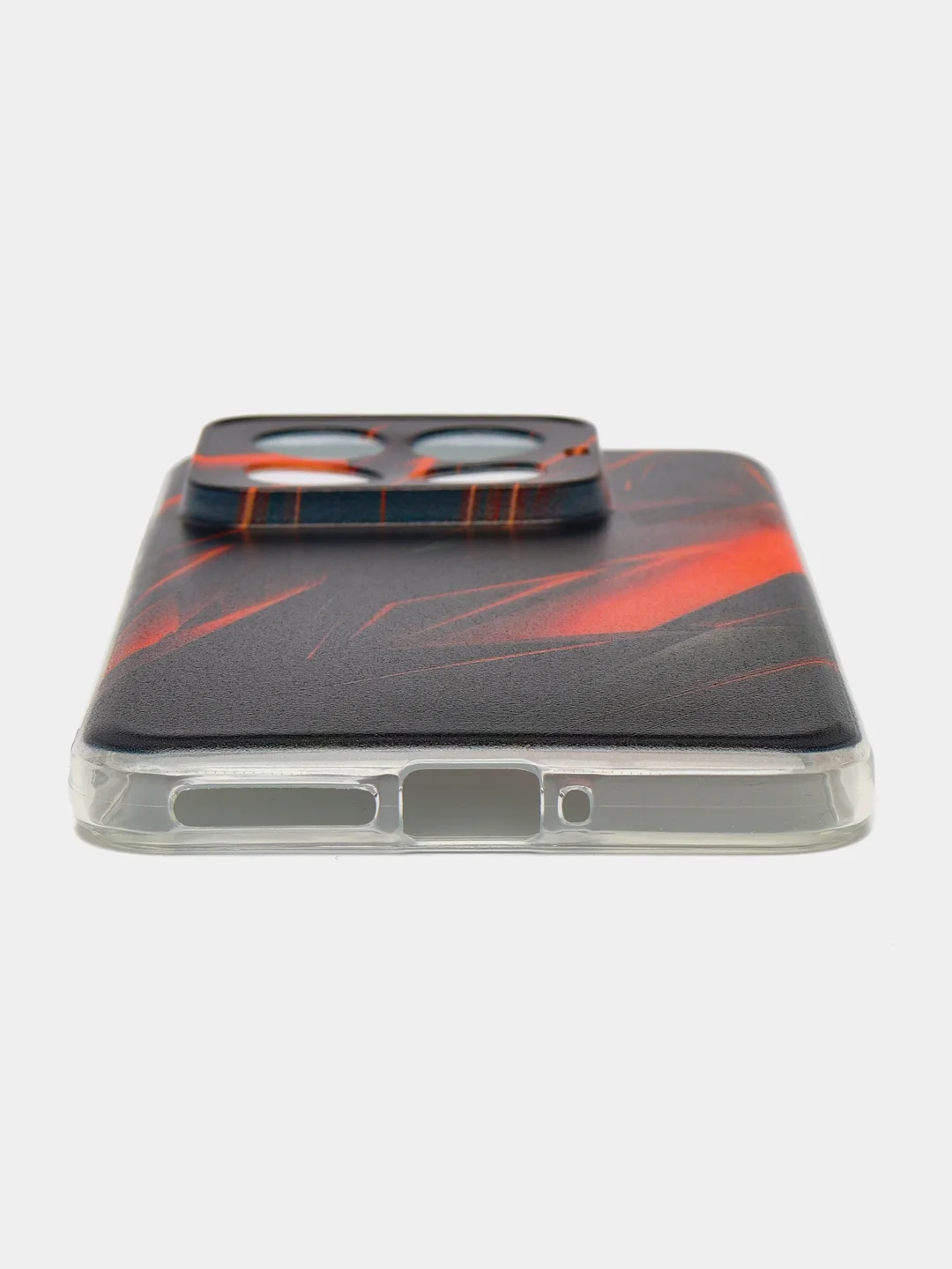 Индиго силиконовый чехол на Xiaomi 14 Pro (Сяоми 14 Про), прозрачный, с рисунком, защита камеры