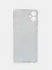 Бирюзовый силиконовый чехол Samsung Galaxy A05 (Самсунг А05), прозрачный с рисунком, защита камеры